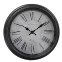 Clayre & Eef Wall Clock Ø 25x4 cm Black Grey Plastic Glass Westminster Clock Company London