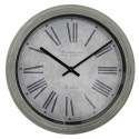 Clayre & Eef Wandklok  Ø 30x4 cm Grijs Kunststof Glas Westminster Clock Company London