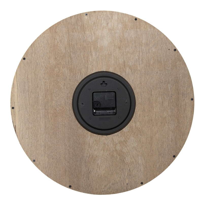 Clayre & Eef Wall Clock Ø 46x5 cm Brown Wood product