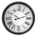 Clayre & Eef Wall Clock Ø 58x8 cm Black Grey Plastic Glass