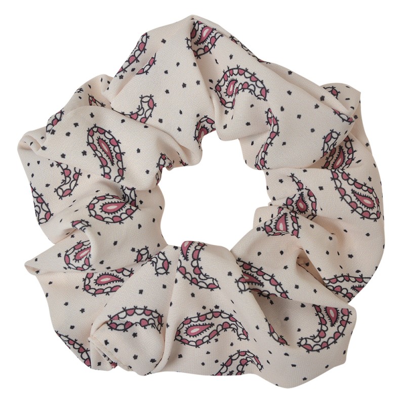Clayre & Eef Scrunchie Hair Elastic White Synthetic