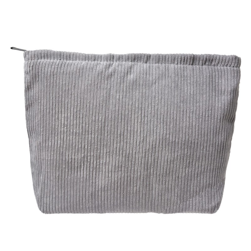 Clayre & Eef Damenkulturtasche 25x18 cm Grau Synthetisch