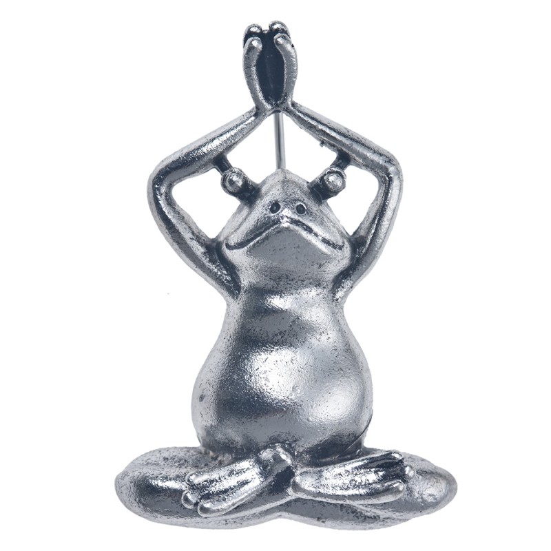 Clayre & Eef Women's Brooch Frog Silver colored Metal