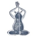 Clayre & Eef Women's Brooch Frog Silver colored Metal