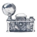 Clayre & Eef Damenbroche Kamera Silberfarbig Metall