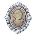Clayre & Eef Spilla da donna Marrone Metallo
