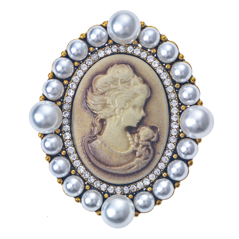 Clayre & Eef Spilla da donna Marrone Metallo