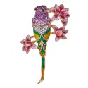 Clayre & Eef Women's Brooch Parrot Pink Metal