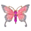 Clayre & Eef Women's Brooch Butterfly Pink Metal