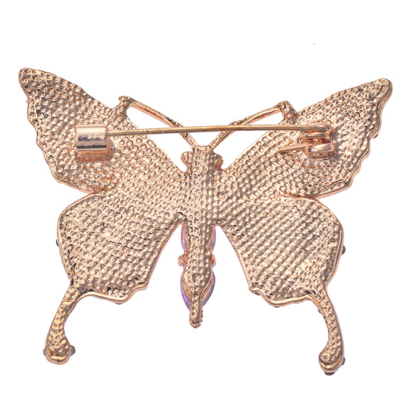 Clayre & Eef Women's Brooch Butterfly Pink Metal