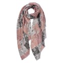 Clayre & Eef Printed Scarf 80x180 cm Pink