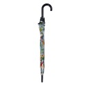 Clayre & Eef Parapluie pour adultes 60 cm Transparent Plastique Feuilles