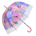 Clayre & Eef Adult Umbrella 60 cm Pink Plastic Hydrangea