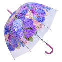 Clayre & Eef Adult Umbrella 60cm Purple Plastic Hydrangea