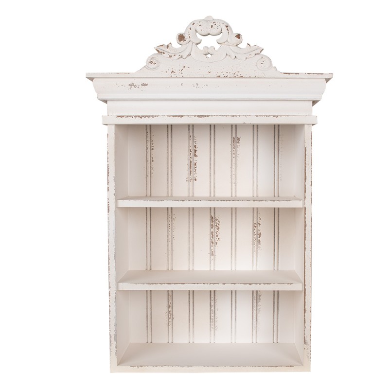 Clayre & Eef Wall Rack 51x20x77 cm White Wood product