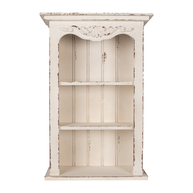Clayre & Eef Wall Rack 51x20x77 cm White Wood product