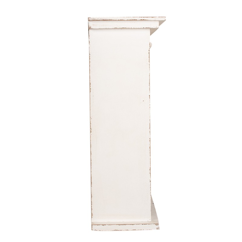 5H0436W Scaffale da parete 42x19x126 cm Bianco Legno Mensola da parete
