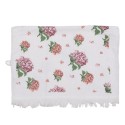 Clayre & Eef Guest Towel 40x66 cm White Pink Cotton Hydrangea