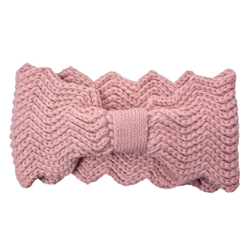 Clayre & Eef Fascia per capelli da donna 10x22 cm Rosa Sintetico