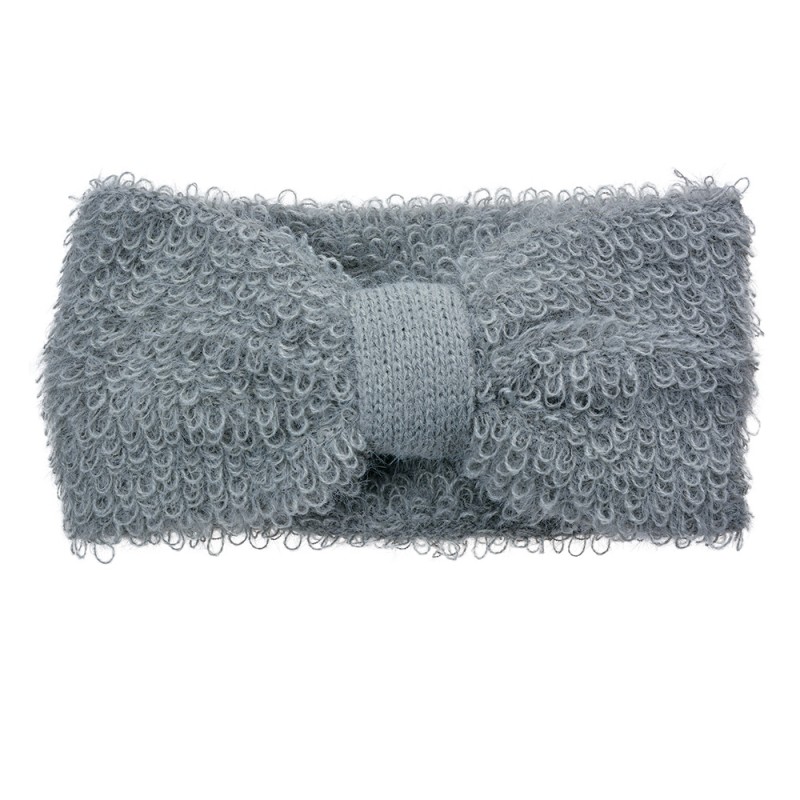 Clayre & Eef Bandeau pour femmes 10x22 cm Gris Synthétique