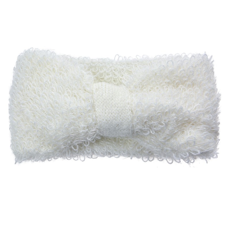 Clayre & Eef Headband for Women 10x22 cm White Synthetic