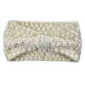 Clayre & Eef Headband for Women 10x22 cm White Beige Synthetic