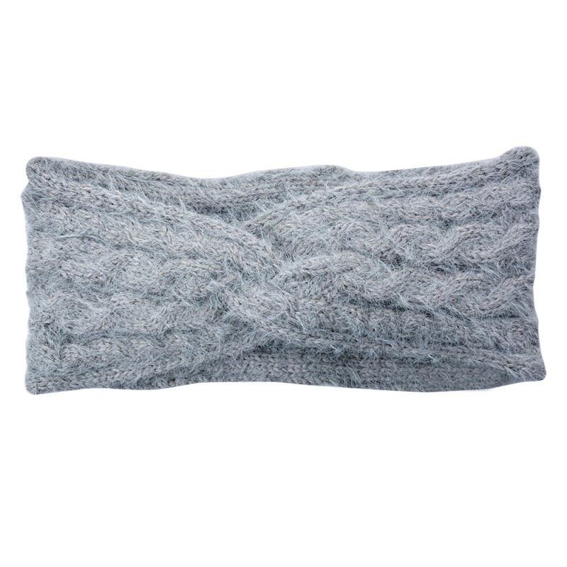 Clayre & Eef Bandeau pour femmes 10x22 cm Gris Synthétique