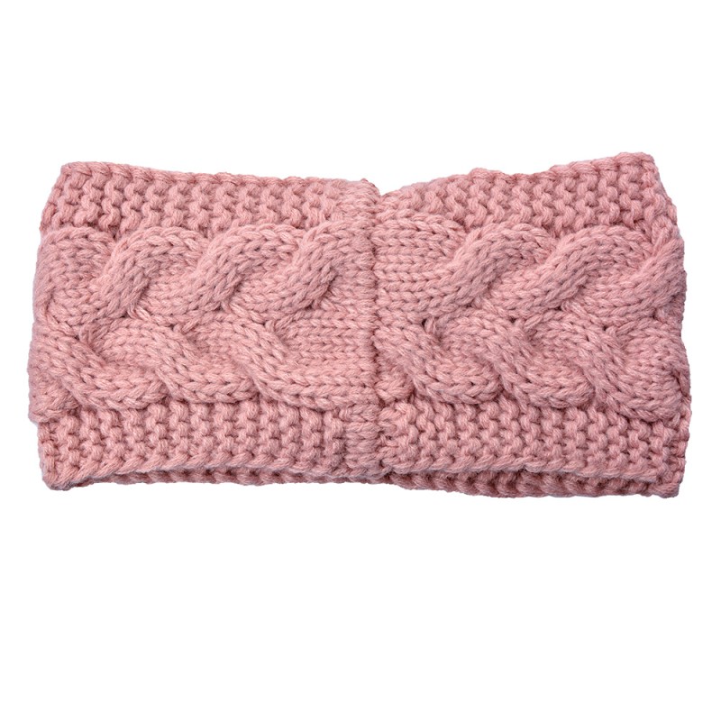 Clayre & Eef Fascia per capelli da donna 10x22 cm Rosa Sintetico