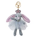 Clayre & Eef Keychain Rabbit Grey Synthetic