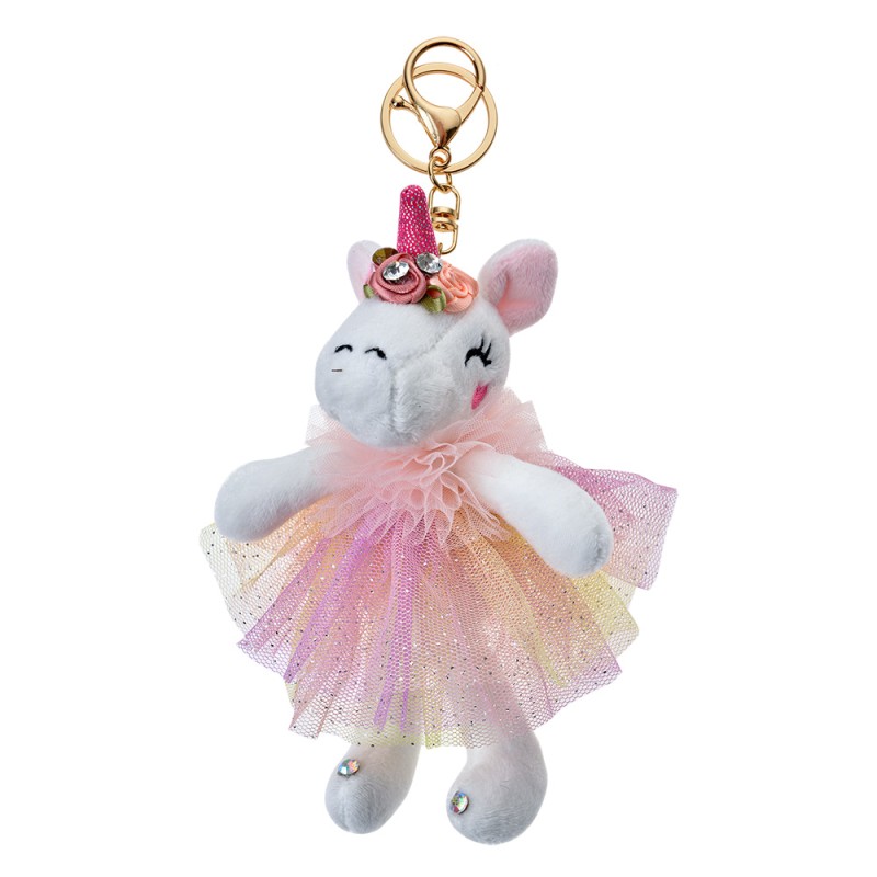 Clayre & Eef Portachiavi Unicorno Rosa Sintetico