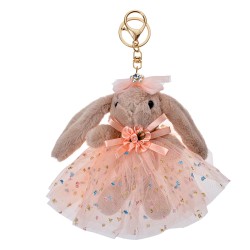 Clayre & Eef Porte-clés Lapin Orange Synthétique