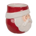 Clayre & Eef Tasse Weihnachtsmann 370 ml Rot Weiß Keramik