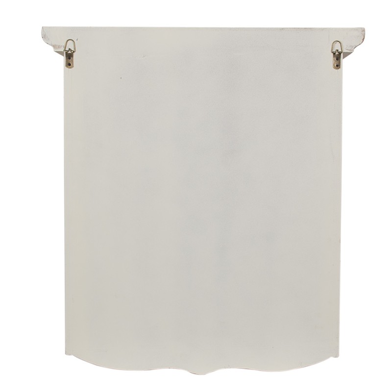 Clayre & Eef Mensola da parete 56x23x61 cm Bianco Prodotto in legno