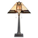 LumiLamp Lampada da tavolo Tiffany 80 cm Beige Vetro
