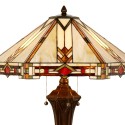 LumiLamp Lampada da tavolo Tiffany 75 cm Beige Vetro