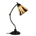LumiLamp Lampada da tavolo Tiffany Ø 27x51 cm Beige Vetro