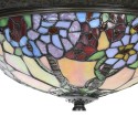 LumiLamp Plafondlamp Tiffany  Ø 37x19 cm Beige Paars Glas