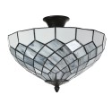 LumiLamp Ceiling Lamp Tiffany Ø 41x24 cm Grey Glass