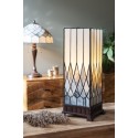 LumiLamp Lampe de table Tiffany 17x17x43 cm Gris Verre