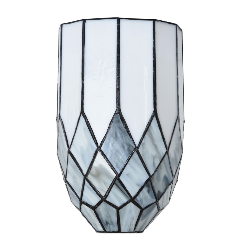 LumiLamp Lampada da parete Tiffany 18x27 cm Grigio Vetro