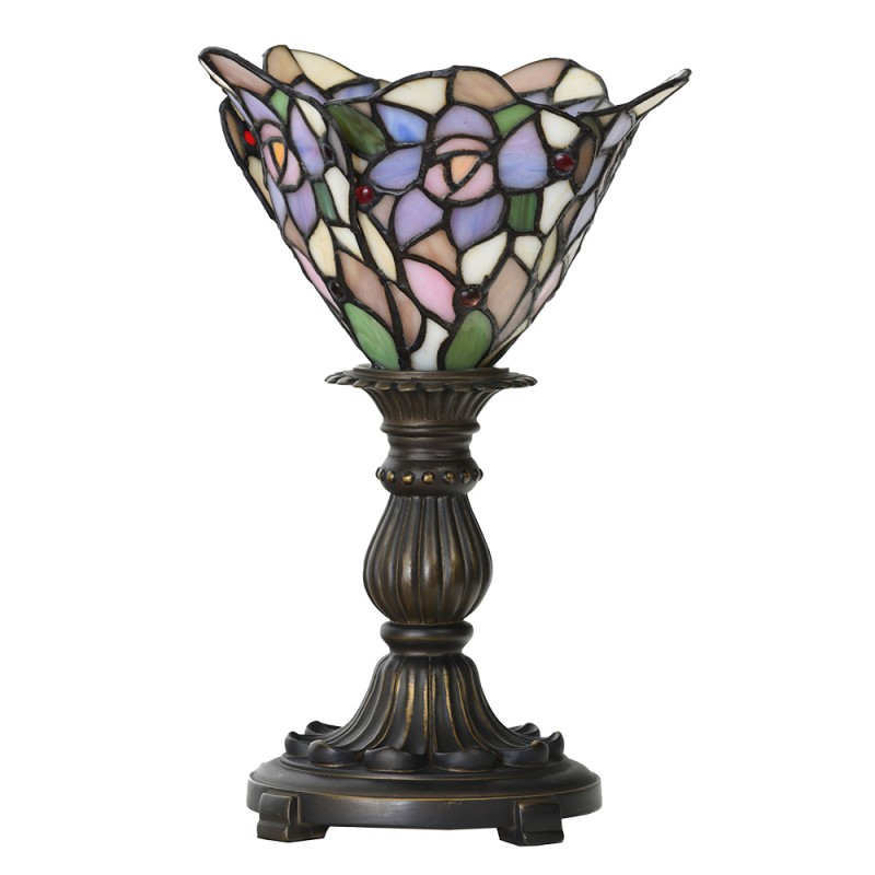 LumiLamp Table Lamp Tiffany Ø 20x30 cm Pink Purple Glass