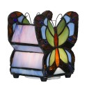 LumiLamp Table Lamp Tiffany Butterfly 15x8x13 cm LED Blue Glass