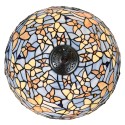 LumiLamp Lampada da tavolo Tiffany Ø 40x60 cm Blu Vetro Farfalle