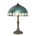 LumiLamp Table Lamp Tiffany Ø 40x61 cm Blue Glass