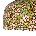 LumiLamp Lampe de table Tiffany Ø 46x72 cm Vert Rose Verre