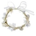 Clayre & Eef Headband Girl White Plastic Flowers