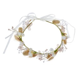 Clayre & Eef Bandeau fille Blanc Plastique Fleurs