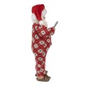 Clayre & Eef Figur Weihnachtsmann 28 cm Rot Textil auf Kunststoff