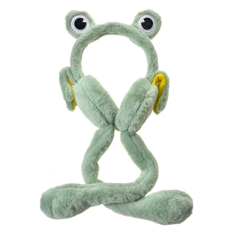 Clayre & Eef Cache-oreilles pour enfants one size Vert Peluche