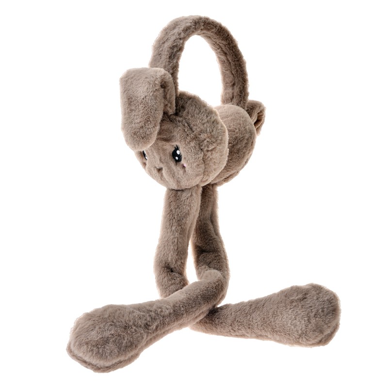 Clayre & Eef Cache-oreilles pour enfants one size Gris Peluche